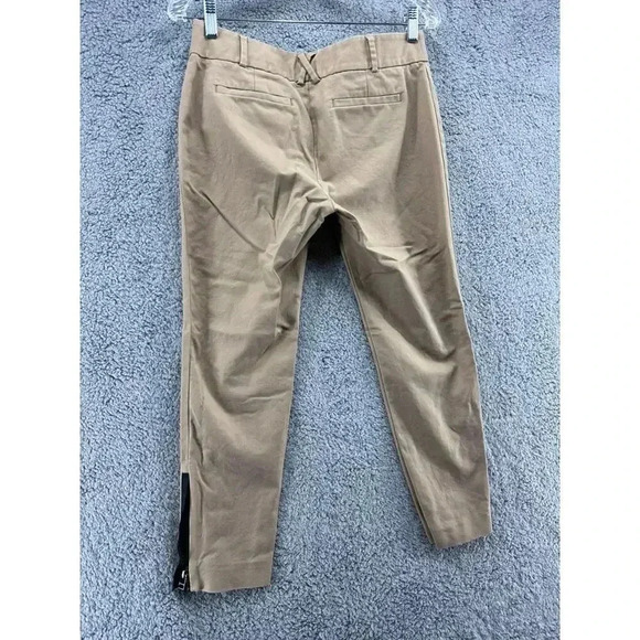 Anthropologie Cartonnier Size 6 Charlie Trouser Tapered Khaki‎ Zip at Ankles - Picture 9 of 10